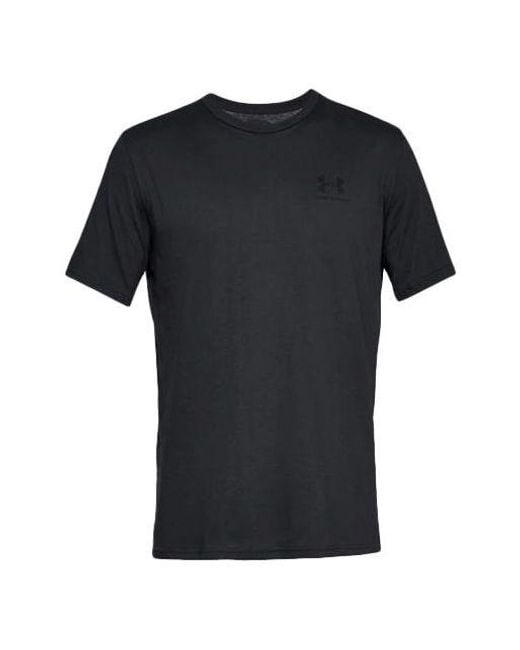 Under Armour Black Sportstyle Training Sports Short Sleeve Couple Style for men