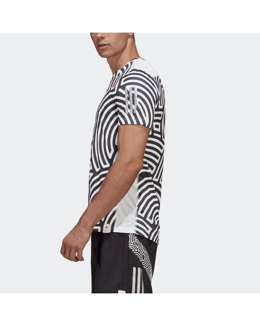 Adidas Black X Hiroko Takahashi Riko Crossover Round Neck Printing Casual Sports Running Short Sleeve T-Shirt for men