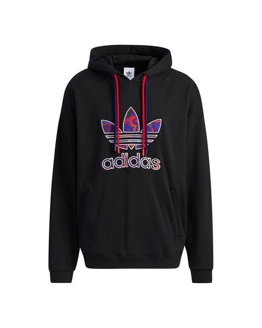 Adidas Black Originals Cny 2 Logo Subject Printing Drawstring Sports for men