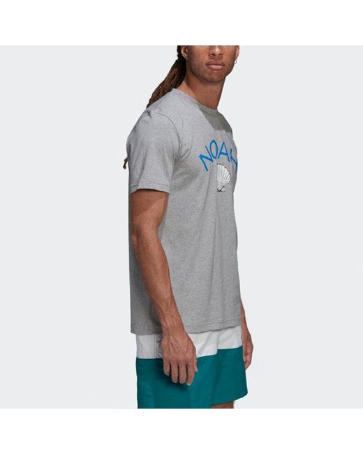 Adidas Gray Originals X Noah Shell Logo Tee for men