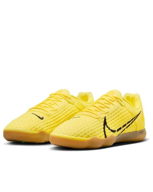 Nike Yellow React Gato Indoor Court Low-top Football Shoes for men