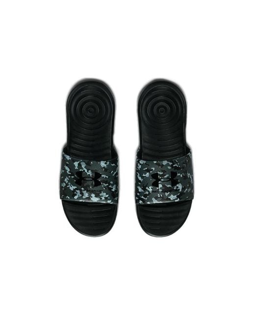 Under Armour Black Ansa Camo Slippers for men