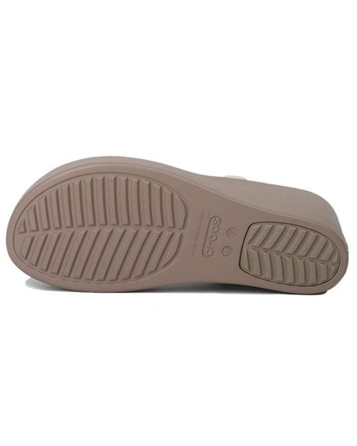 CROCSTM Brown Brooklyn Lightweight Cement Gray Sandals