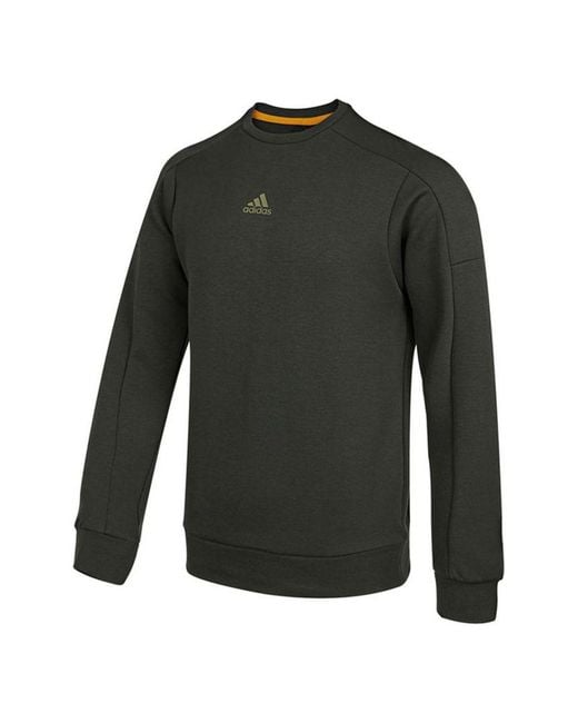 Adidas Green Crew Swert Logo Sports Pullover for men