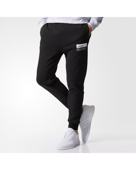 Adidas Black Neo Drawstring Elastic Knit Pants for men