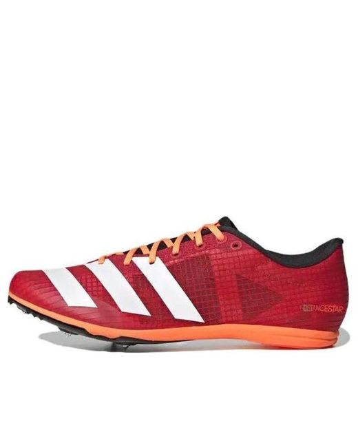 Adidas Red Distancestar Wear-Resistant Shock Absorption for men