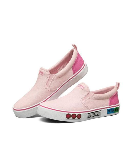 Skechers Pink (Wmns) V Lites Canvas Shoes