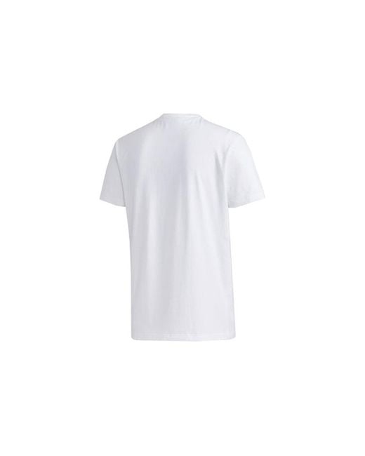 Adidas White Neo Donald Duck Sports Round Neck Short Sleeve for men