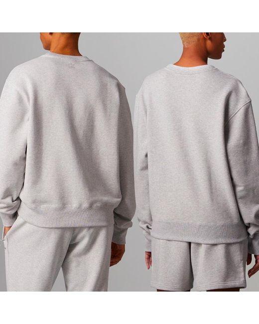 Adidas Originals X Pharrell Williams Crossover Casual Breathable Solid Color Round Neck Pullover Long Sleeves Gray for men