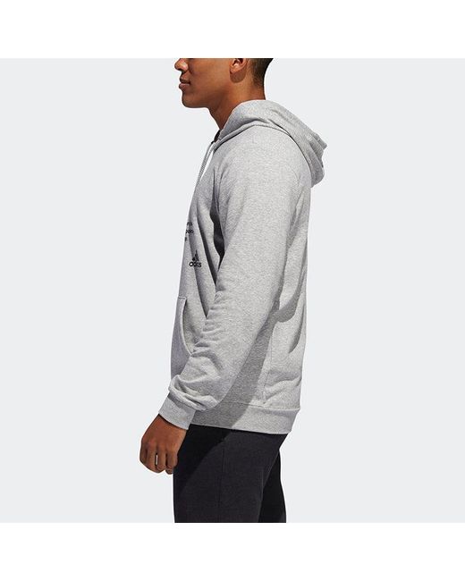 Adidas Gray Definition Hdy Athleisure Casual Sports Hooded Pullover for men