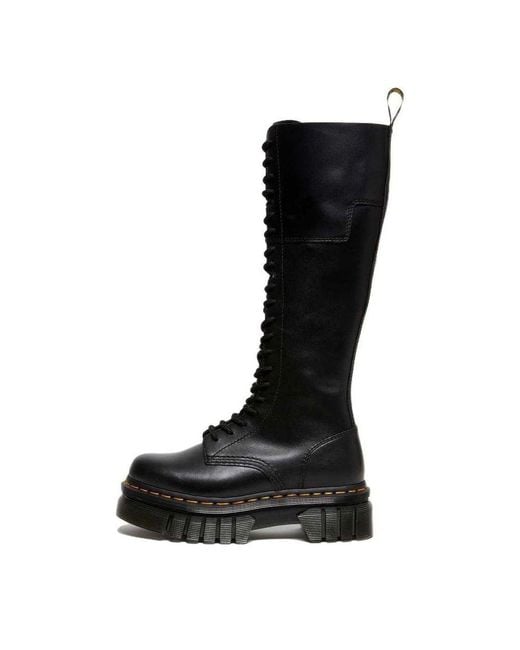 Dr. Martens Black (Wmns) Dr.Martens Audrick 20-Eye Leather Knee High Platform Boots