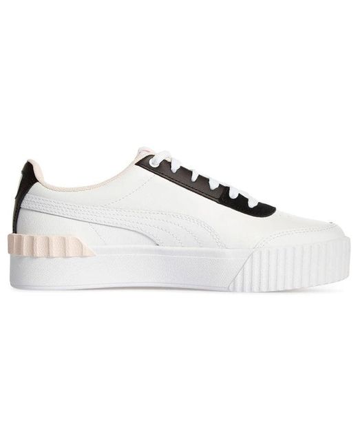 PUMA Carina Lift Leisure Sneakers White/black/pink | Lyst