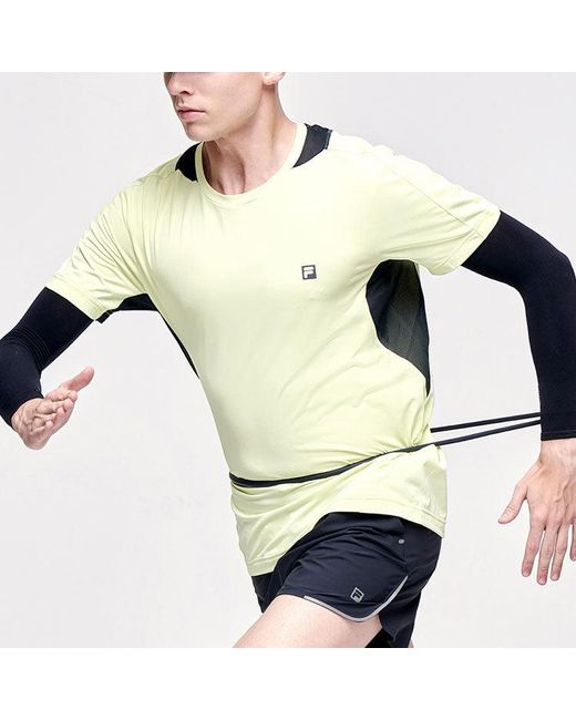 Fila Green Logo Letter Printing Round Collar for men