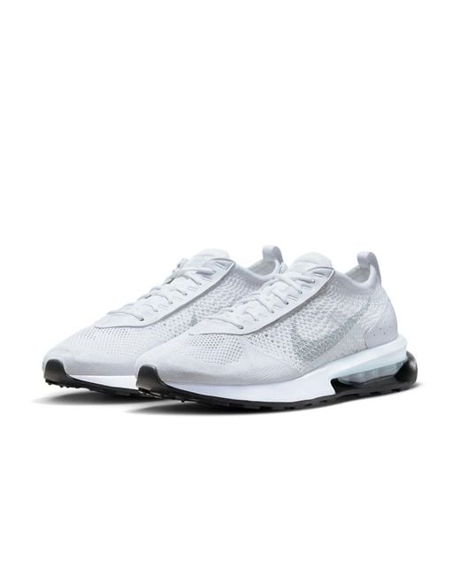 Nike White Air Max Flyknit Racer Next Nature 'Pure Platinum' for men