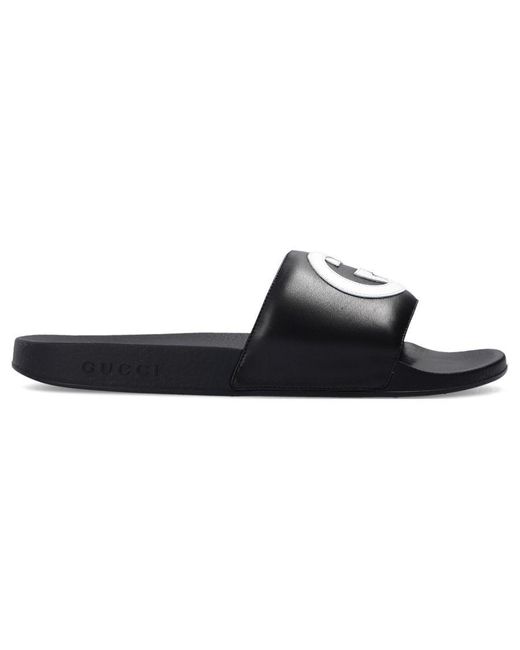 Gucci Blue Slide 'Interlocking G for men
