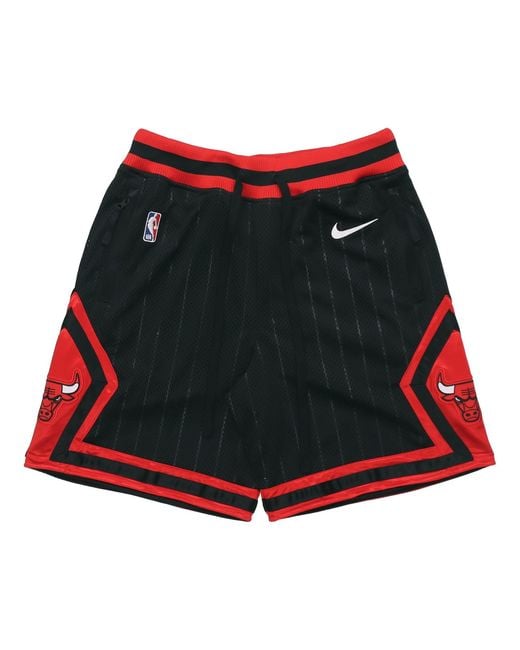 Nike Bulls Courtside Statement Edition Chicago Bulls Basketball Shorts Blackred for men