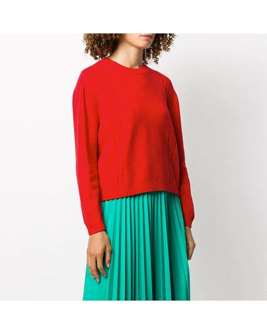 Gucci Red (Wmns) Knitted Wool Jumper