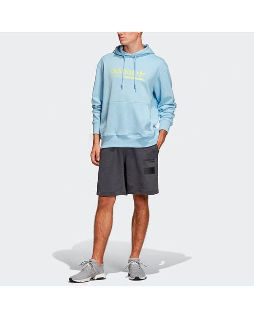 Adidas Blue Originals Kaval Series Printing Logo Casual Sports Pullover for men
