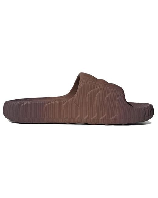Adidas Brown Originals Adilette 22 'Preloved' for men