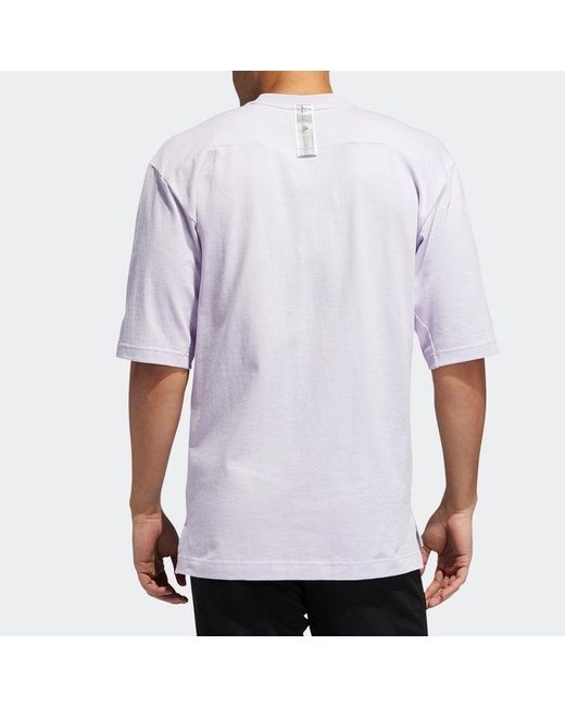 Adidas Purple Sports Round Neck Short Sleeve for men