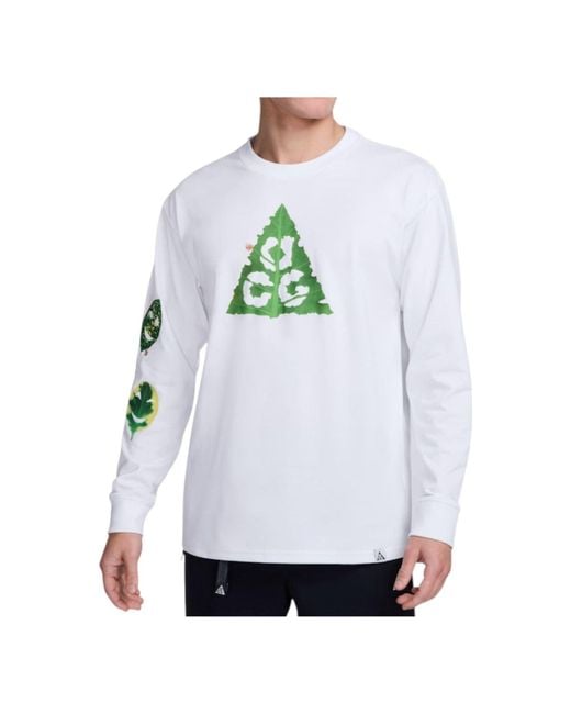 Nike White Acg Long Sleeves T-Shirt Asia Sizing for men