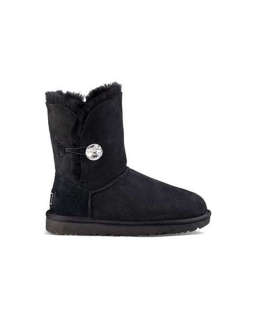 Ugg Black (Wmns) Classic Bling Button Fleece Lined