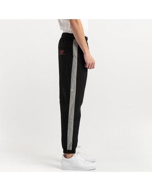 Nike Black Sportswear Swoosh Woven Pants For for men