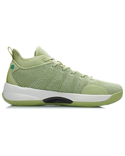 Li-ning Green Yushuai Xiii Premium Low Basketball Shoes for men