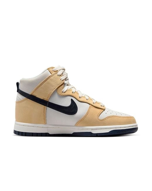 Nike White (Wmns) Dunk High Premium 'Sesame Obsidian'