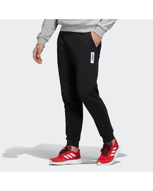 Adidas Black Bb Tp Logo Print Foot Sport Trousers for men