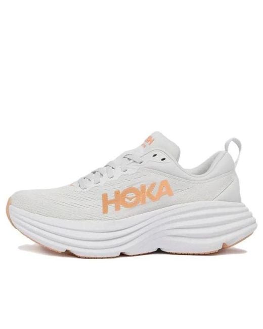 Hoka One One White (Wmns) Bondi 8 Cantaloupe'