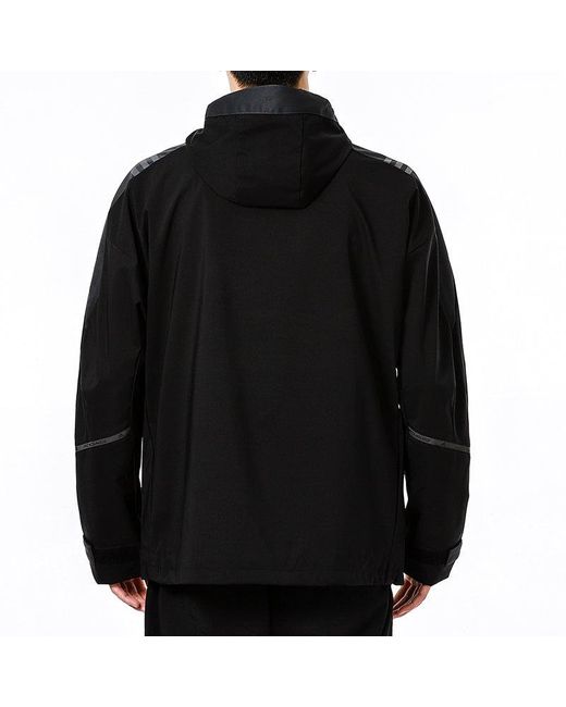 Adidas Black Athleisure Casual Sports Hooded Training Knit Jacket for men
