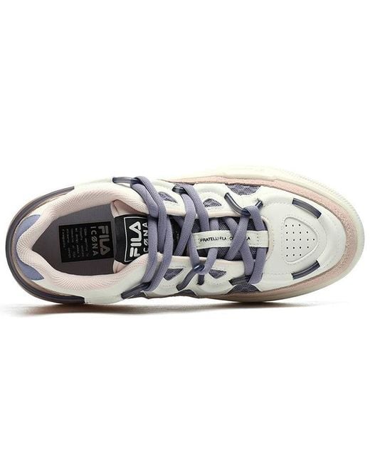 Fila White (Wmns) Salto Shock Absorption Non-Slip Low Tops Retro