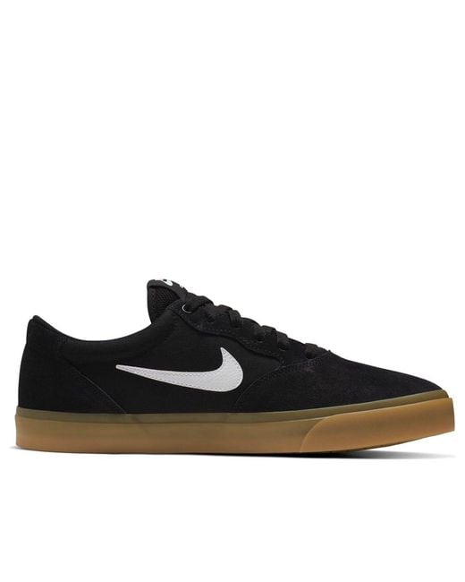 Nike Black Sb Chron Solarsoft Skate Shoe for men