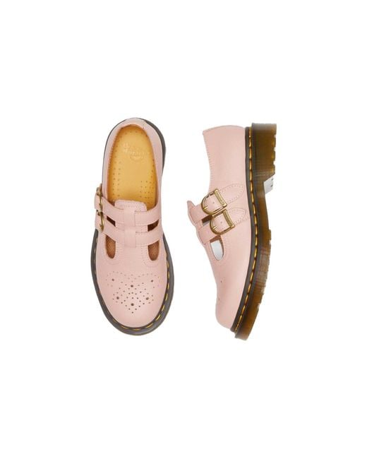 Dr. Martens Pink (Wmns) 8065 Virginia Leather Mary Jane 'Peach'