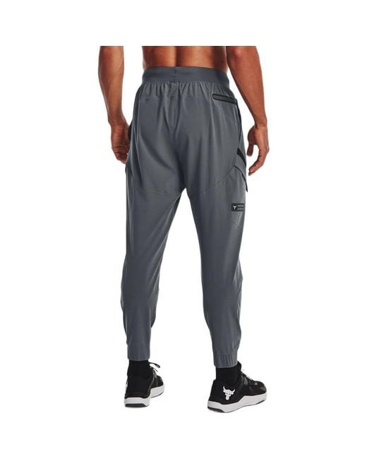 Under Armour Gray Project Rock Unstoppable Pants 'Pitch' for men