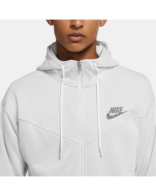 Nike White Sportswear Logo Zipper for men