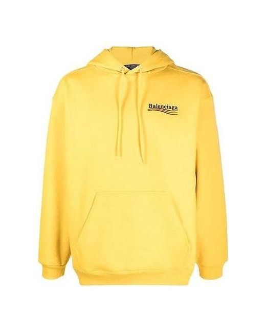 Balenciaga Yellow Political Campaign Hoodie Medium Fit