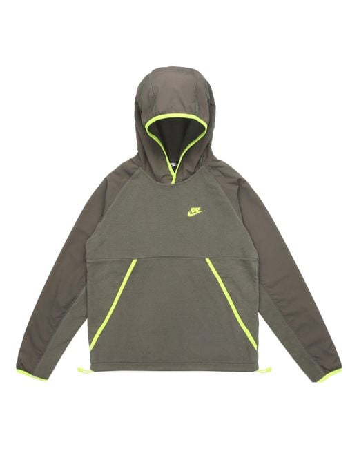 Nike Green Logo Printing Hooded Windproof Long Sleeves for men