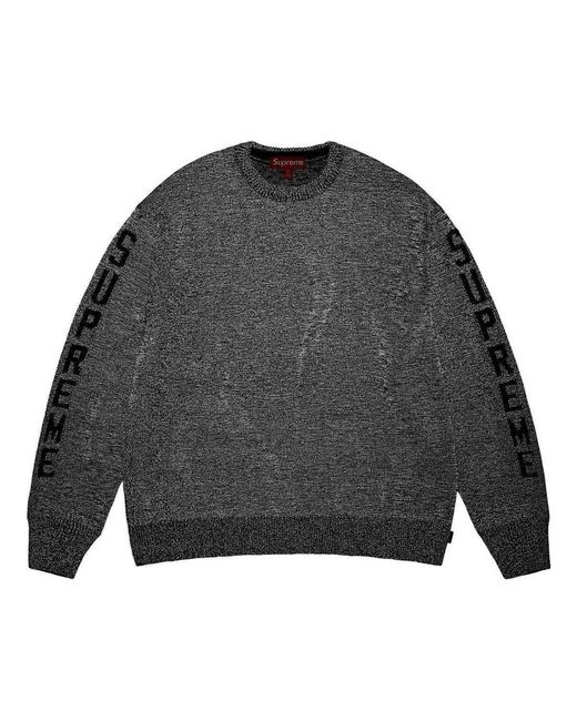 Supreme Black Reflective Sweater for men