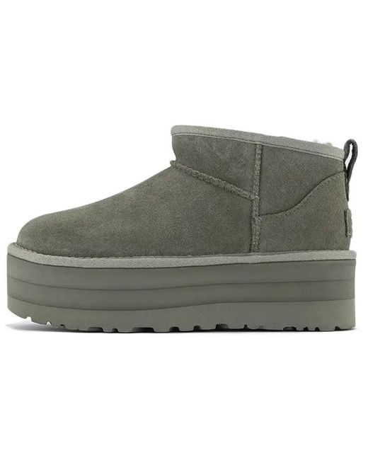 Ugg Gray (Wmns) Classic Ultra Mini Platform 'Moss'