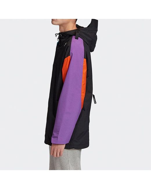 Adidas Blue Originals Colorblock Athleisure Casual Sports Jacket for men
