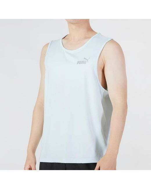 PUMA White Uv Sleeveless Tank for men