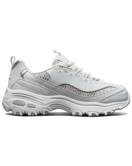 Skechers White (Wmns) D'Lites 1.0 Sneaker Gs