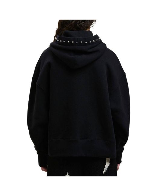 Palm Angels Black Fw22 Punk Bear Hoodie for men