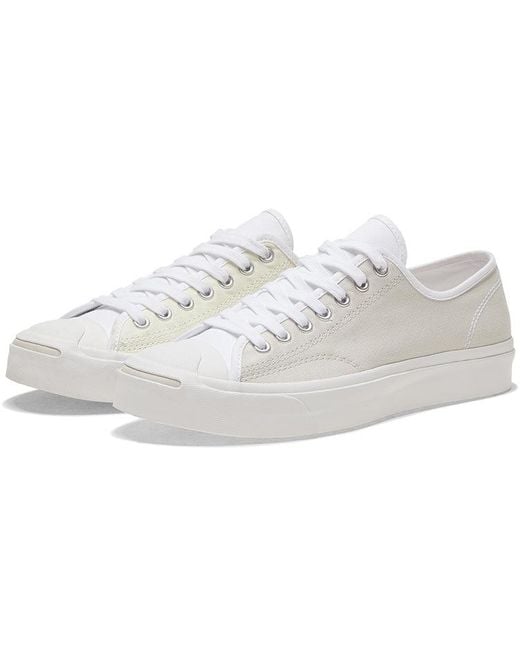 Converse White Jack Purcell Low 'Happy Camper for men