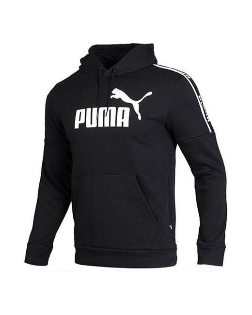 PUMA Black Shoulder Fleece Lined Knit for men