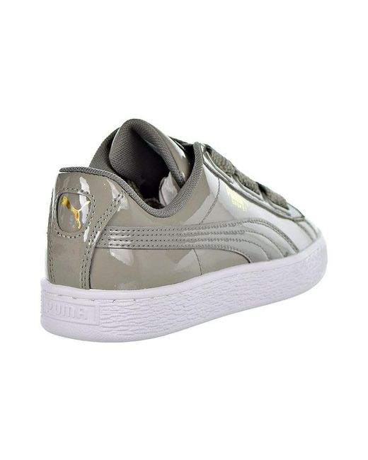 PUMA Gray (Wmns) Basket Heart Patent