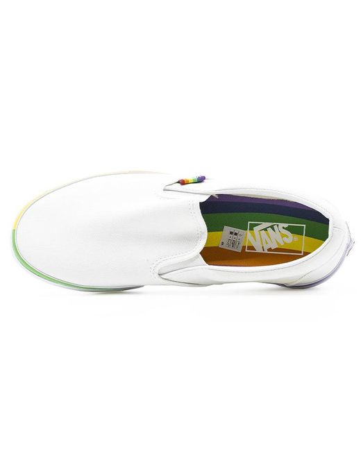 Vans White Classic Slip-On for men