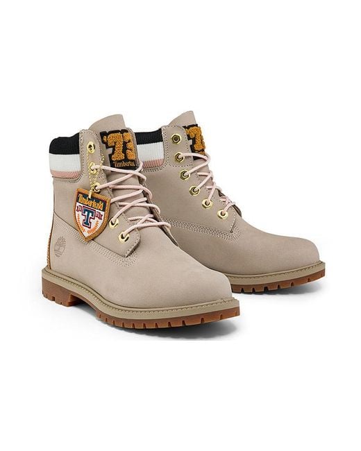 Timberland Natural (Wmns) Premium 6 Inch Heritage Cupsole Boots 'Light Taupe Nubuck'